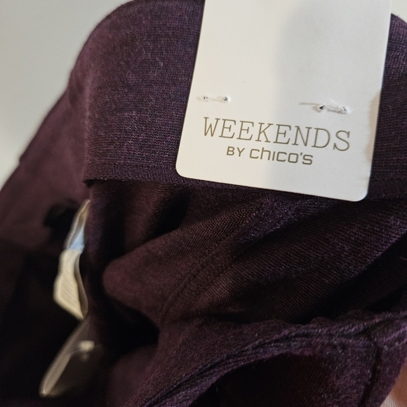 Weekends by Chicos purple pants 2 short - Picture 9 of 12